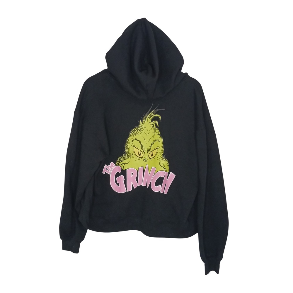 Grinch Christmas Holiday Full Zip Hoodie Sweatshirt Junior's Size M